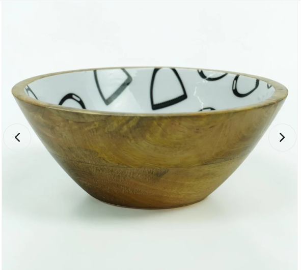 Horse Stirrup Bowl Acrylic Finish Round 8"