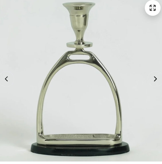 Horse Stirrup Candle Stand 9"