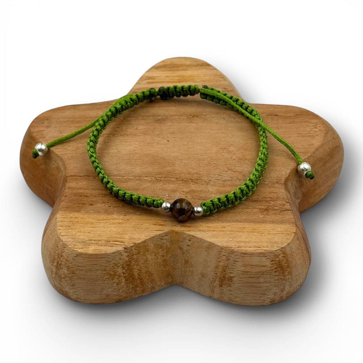Macramé-style woven bracelet MEN - Green 02