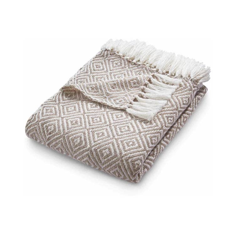 Woven Diamond Throw Natural