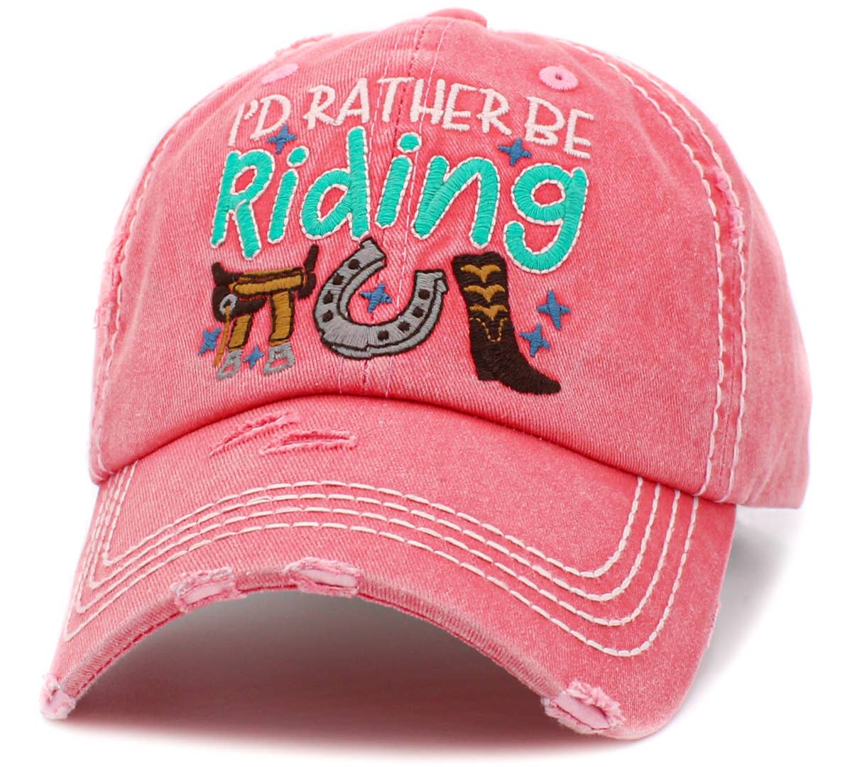 I'd Rather Be Riding Vintage Ballcap