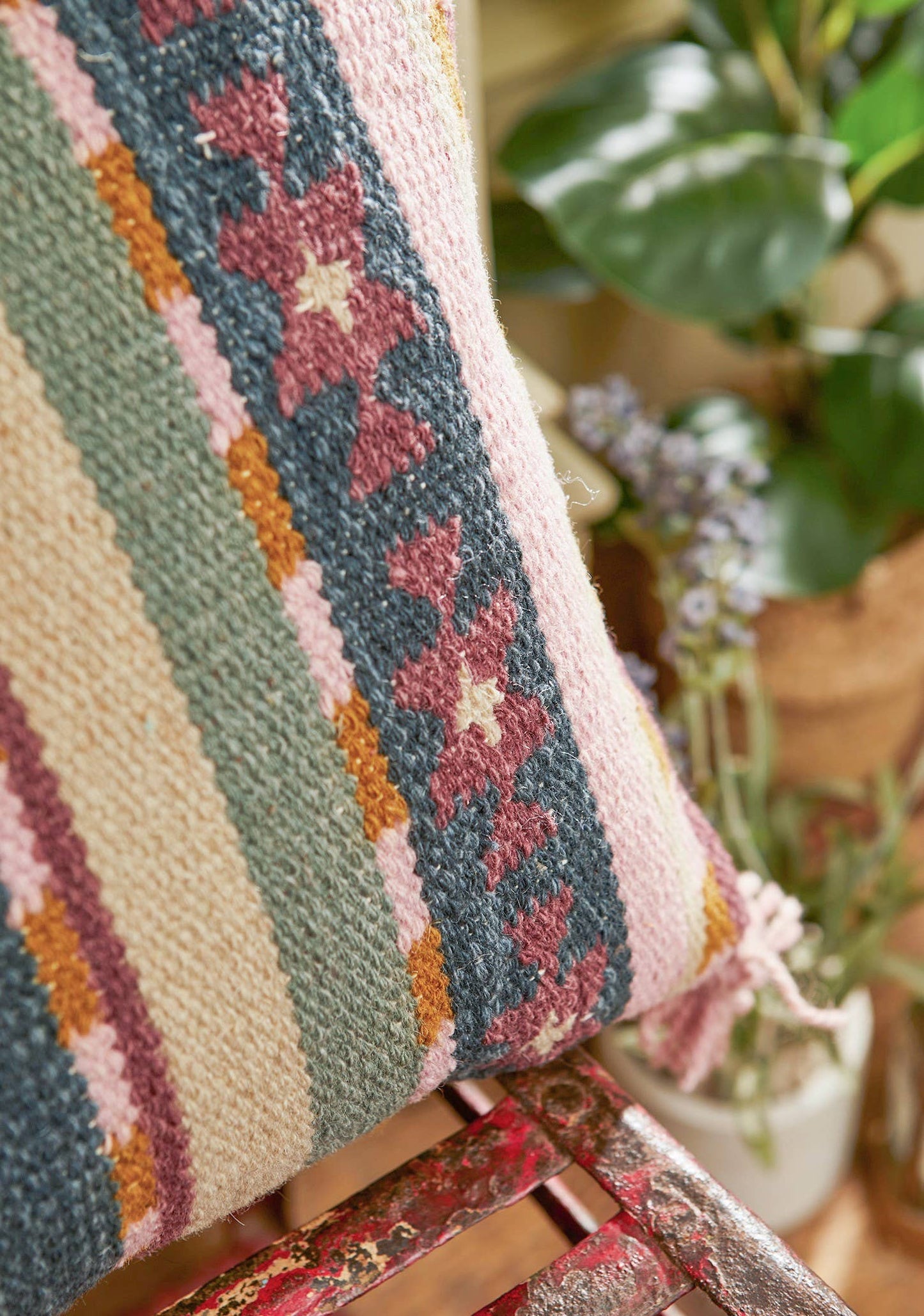 Ikaria Hand Woven Wool/cotton Kilim Cushion Cover