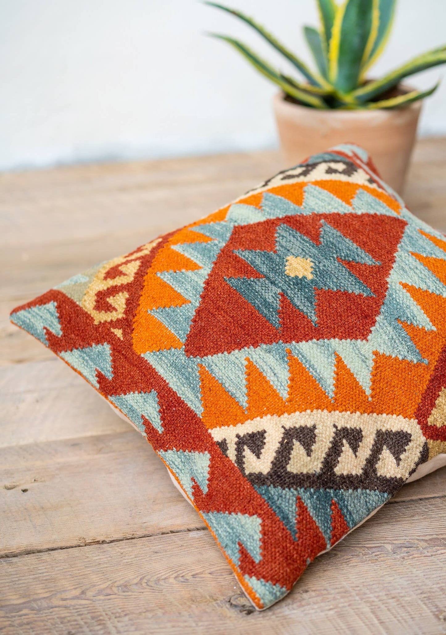 Saira Hand Loom Kilim Cushion Cover, 50 X 50cm