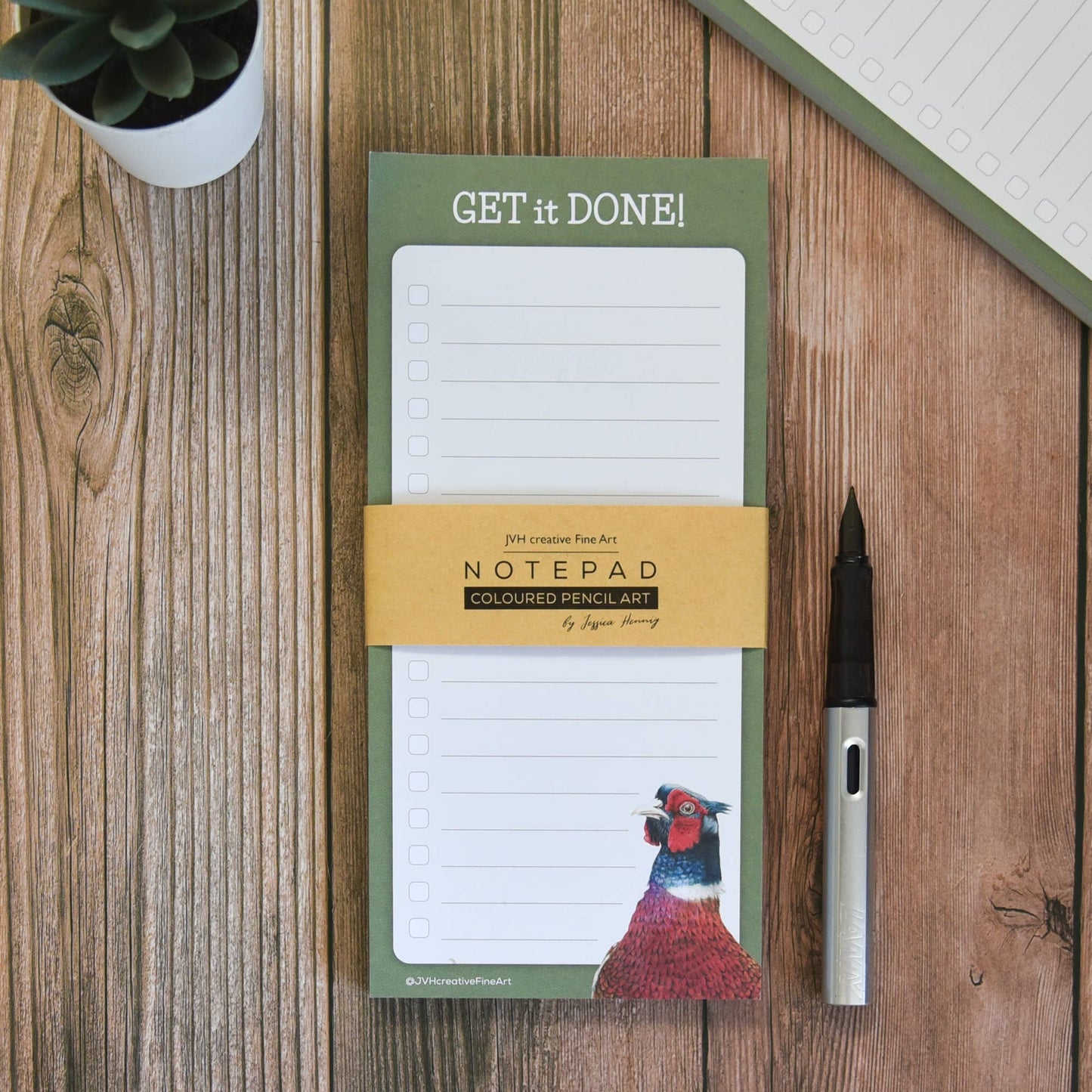 Pheasant, Game Bird Slim To-Do List & Tear-Off Notepad
