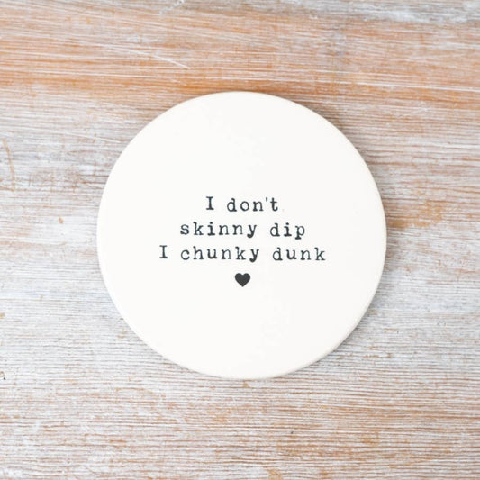 Chunky Dunk Porcelain Coaster, 10cm