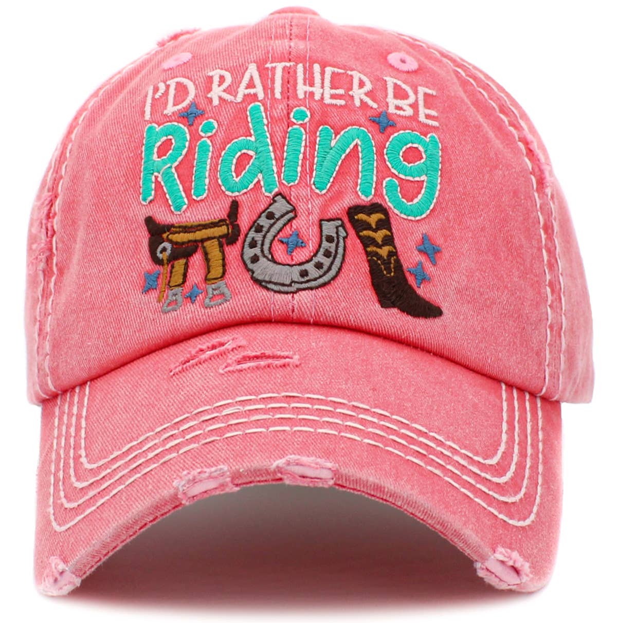 I'd Rather Be Riding Vintage Ballcap