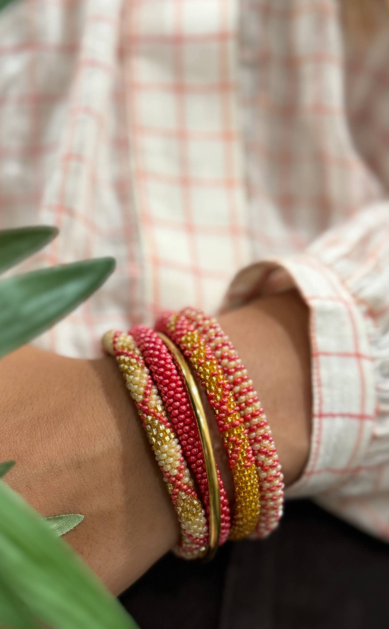 Raspberry Red Copper Nepalese Bracelet B49