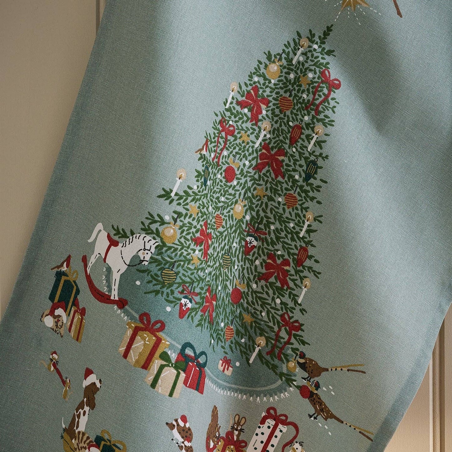Cosy Christmas Scene Tea Towel