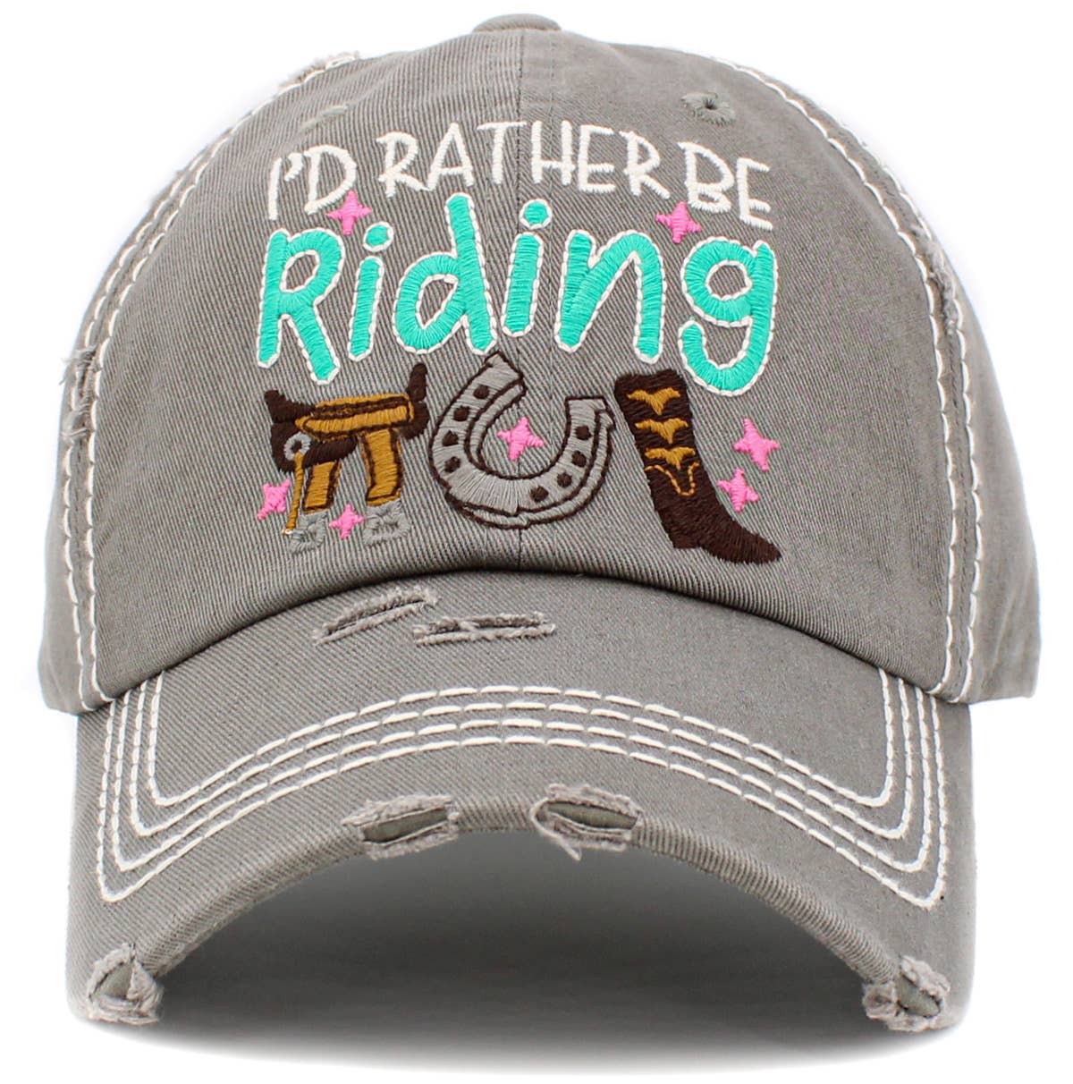 I'd Rather Be Riding Vintage Ballcap