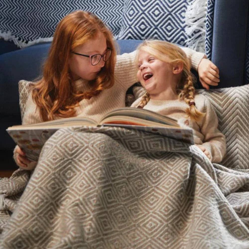 Woven Diamond Throw Natural