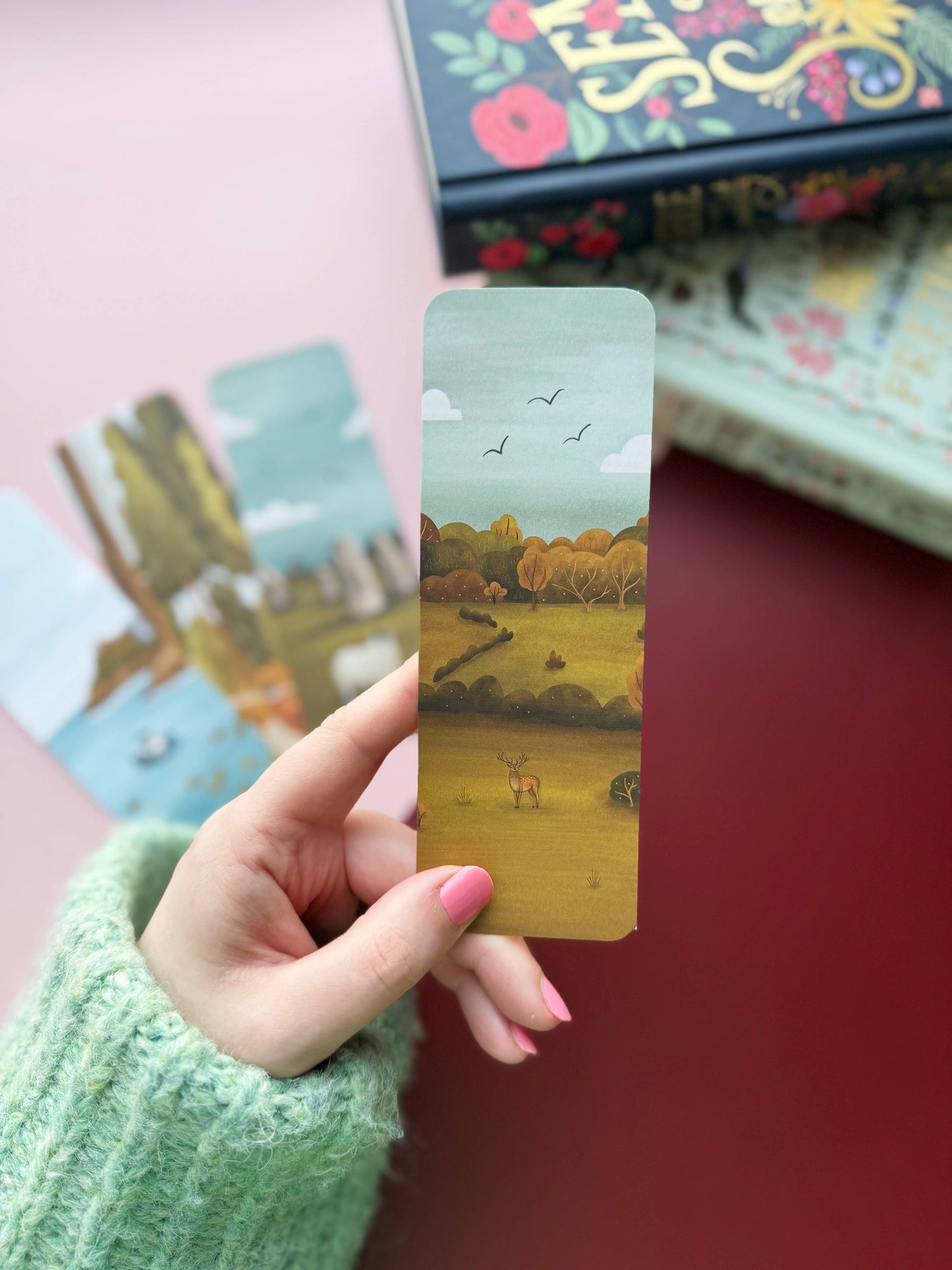 Stag Countryside Landscape Bookmark