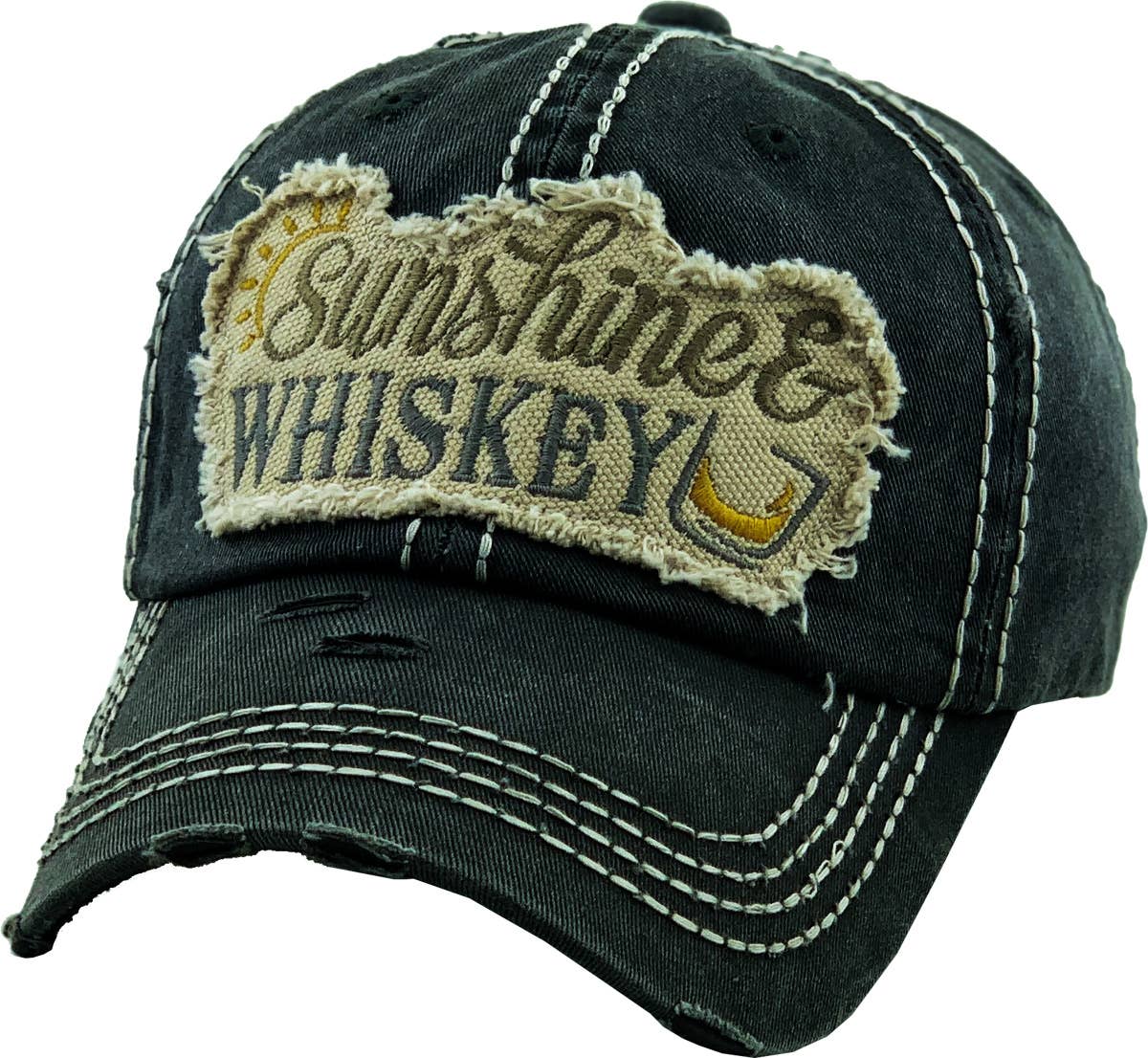 SUNSHINE & WHISKEY Washed Vintage Ballcap