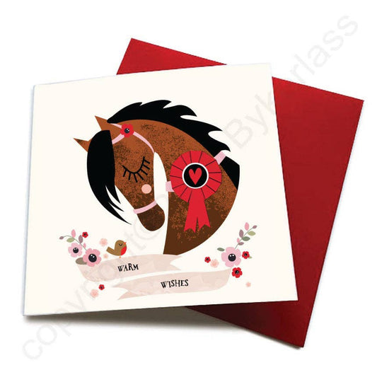 Warm Wishes - Horse Greeting Card