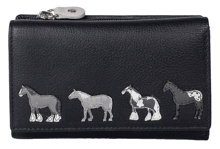 Best Friends Horses Tri Fold Purse RFID - 3511 65
