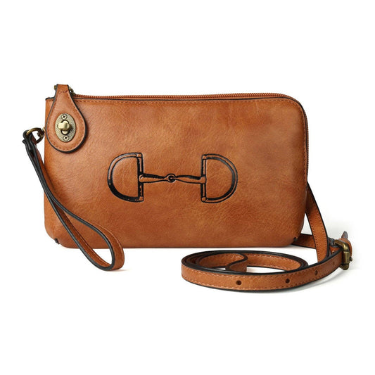 AWST Int'l Lila Vintage Snaffle Bit Clutch Crossbody Bag