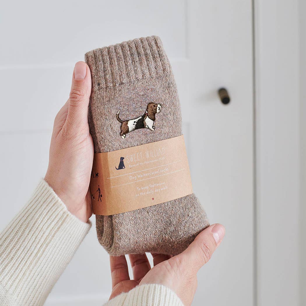 Dog Walking Socks - Basset Hound