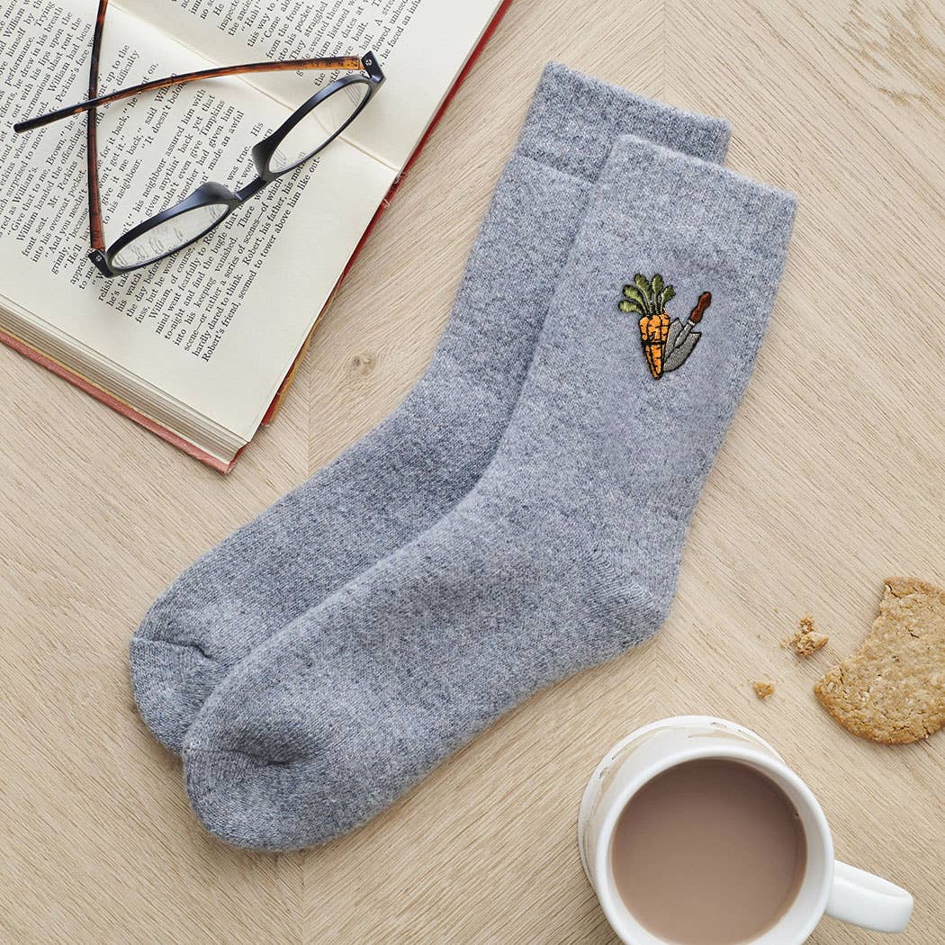 Carrot & Trowel Gardening Wool Socks