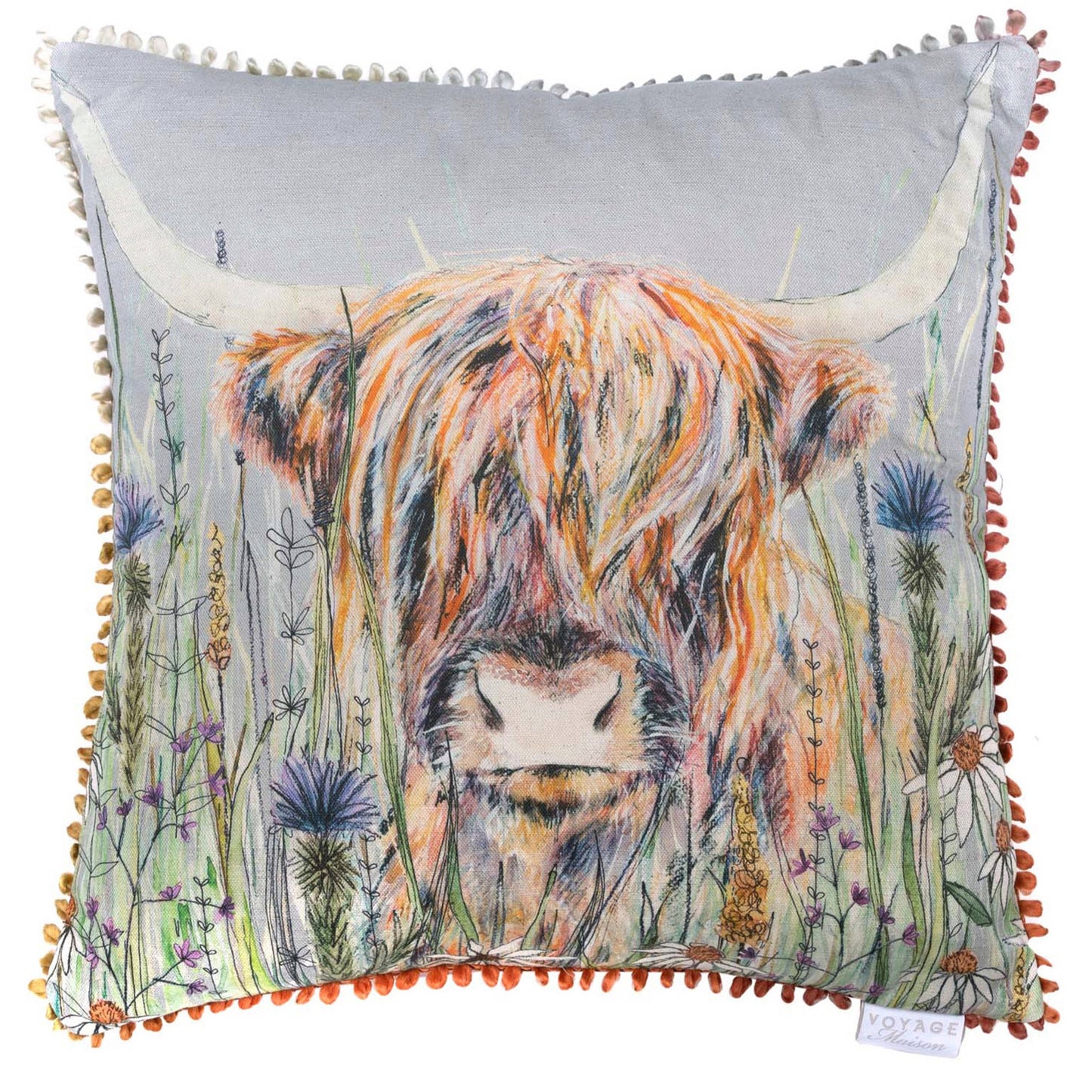 Alfie Printed Cushion Silver