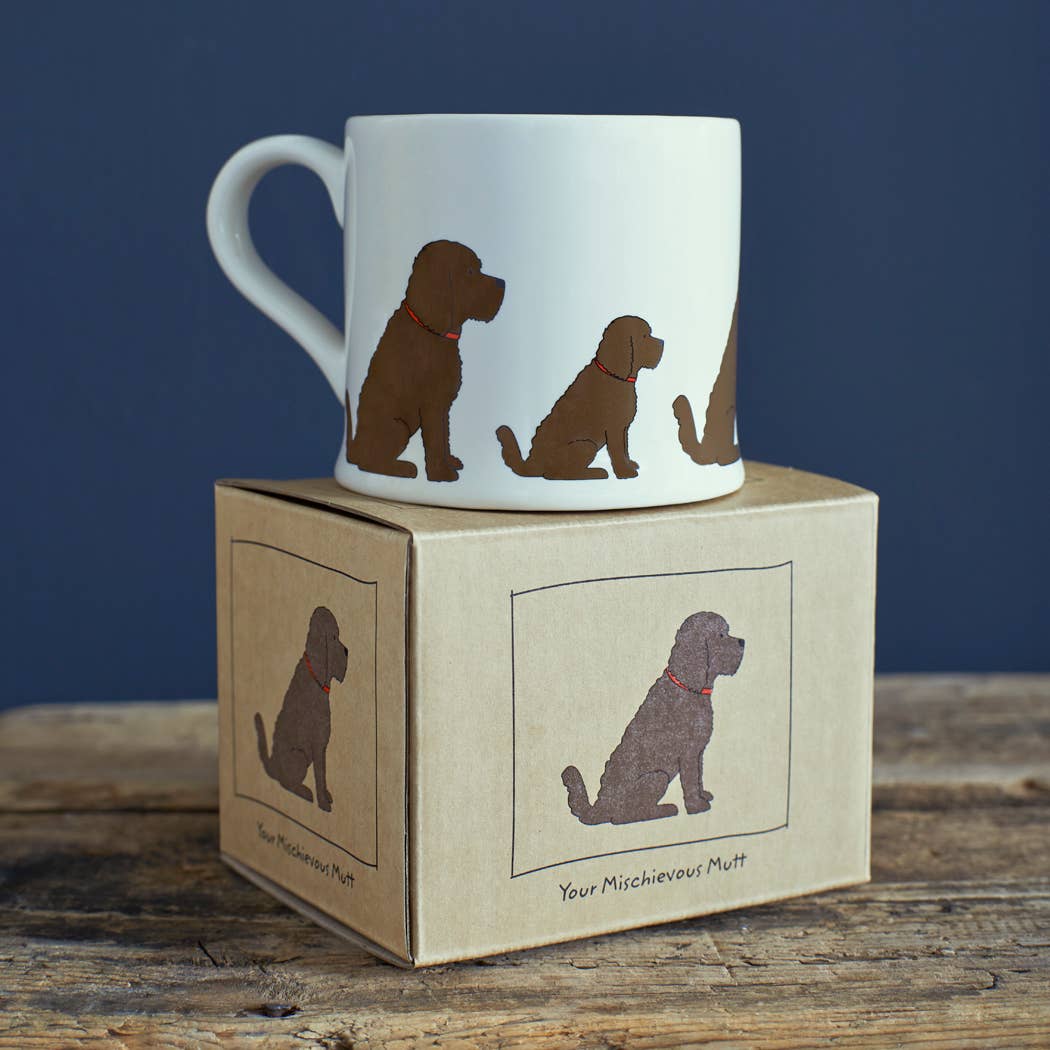 Mischievous Mutts Dog Mug - Cockapoo / Labradoodle (Brown)